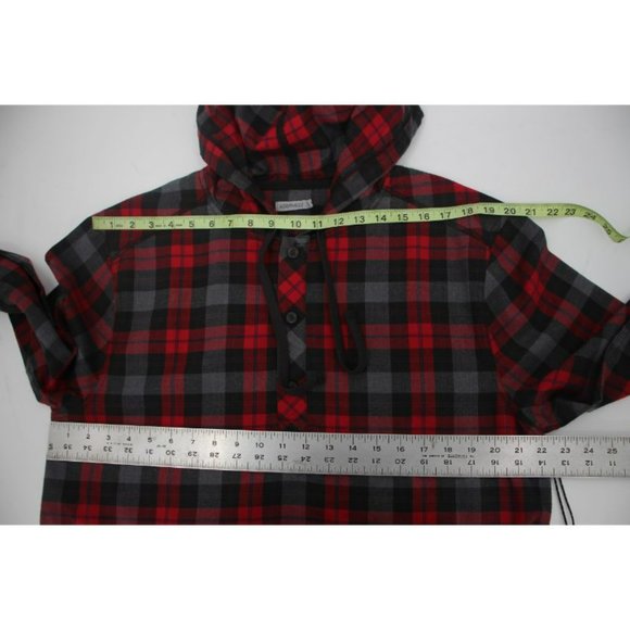 NWT Gramicci Men's Size M Wool Blend Burner Flannel Hoodie Fiery Red plaid check - Picture 8 of 9